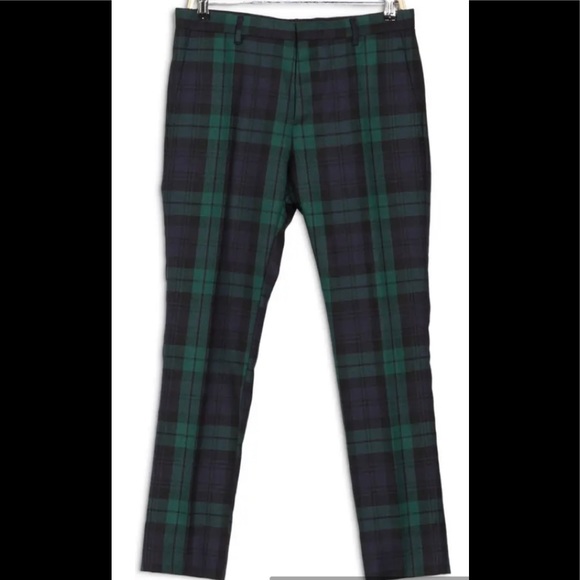 Valentino Mens Plaid Wool Dress Trousers Size 48 - Picture 3 of 7